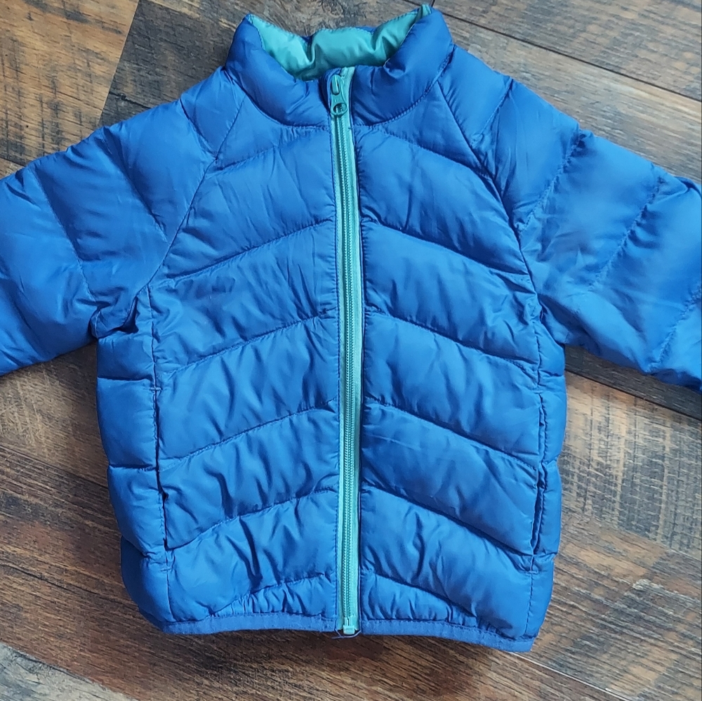 Boys blue puffer coat - Picture 2 of 3